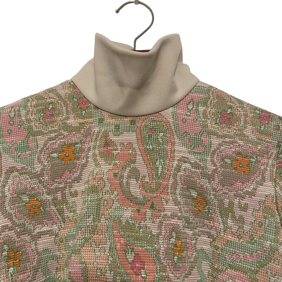 Vintage Mod Empire Waist Paisley Maxi Dress Bleeker St Jonathan Logan - Picture 7 of 12